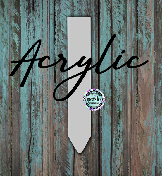 Clear Acrylic Stick 6.5 inch size Garden Stake - Sublimation Acrylic