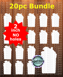 20pc bundle - 2 inch Straw Coffee (great for badge reels & hairbow centers)