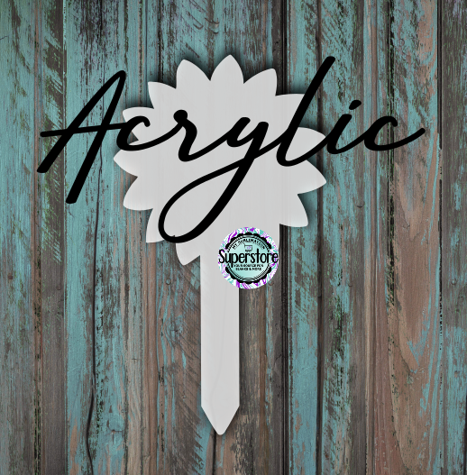 Clear Acrylic Sunflower Garden Stake - Sublimation Acrylic