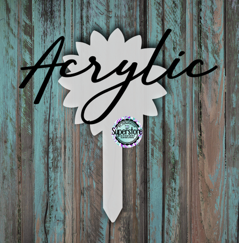 Clear Acrylic Sunflower Garden Stake - Sublimation Acrylic
