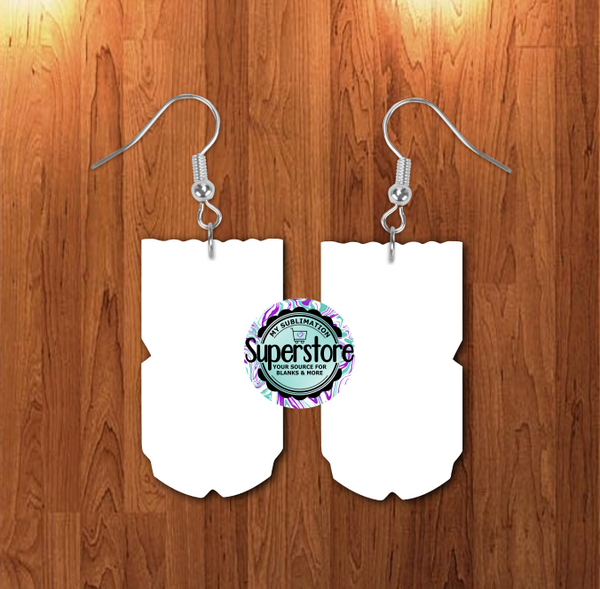 Tiki #6 earrings 2 sizes  1.5 / 2 inch -  BULK PURCHASE 10pair - Single sided MDF