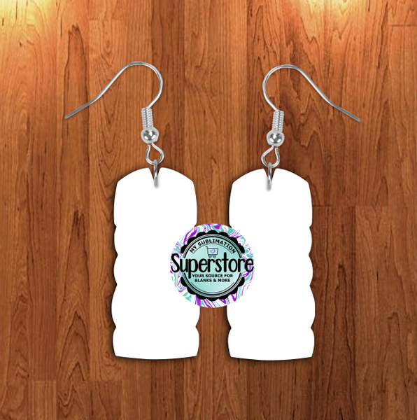 Tiki #4 earrings 2 sizes  1.5 / 2 inch -  BULK PURCHASE 10pair - Single sided MDF
