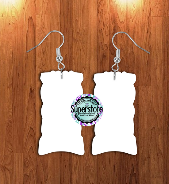 Tiki #5 earrings 2 sizes  1.5 / 2 inch -  BULK PURCHASE 10pair - Single sided MDF
