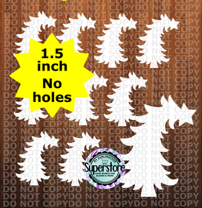 1.5 or 2 inch - Whimsical Tree MDF - (great for badge reels & hairbow centers)