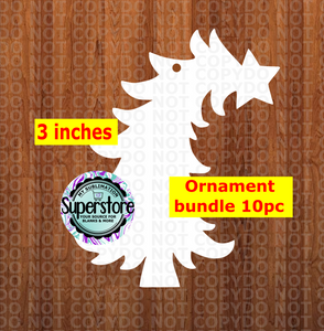 Whimsical Tree - WITH HOLE - ornament bundle price - MDF sublimation blanks