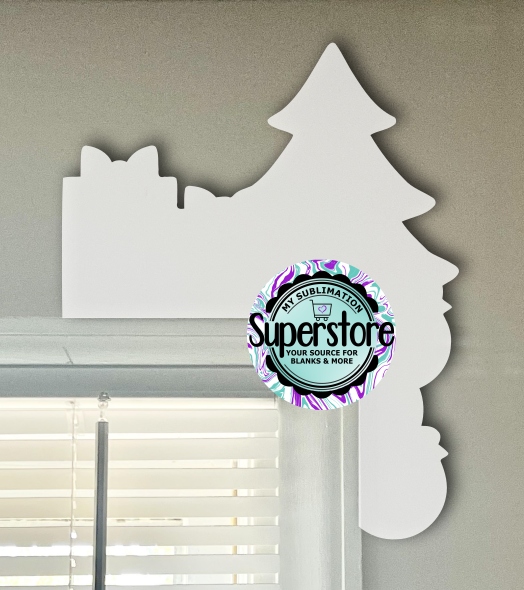 Christmas Tree Gift - Corner Door Sitter - Sublimation Blank
