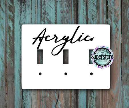 Clear Acrylic - Triple Light Switch Cover - Sublimation Acrylic