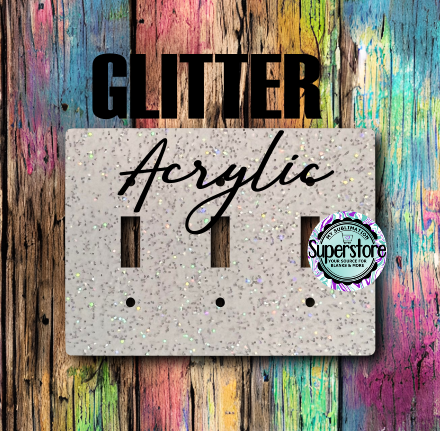 Glitter Acrylic - Triple Light Switch Cover - Sublimation Acrylic