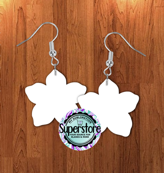 Tropical Flower earrings 3 sizes 1 / 1.5 / 2 inch -  BULK PURCHASE 10pair - Single sided