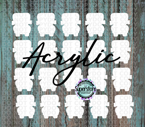 Acrylic Truck - 10 or 20 count  1.5 & 2 inch size - Sublimation Acrylic