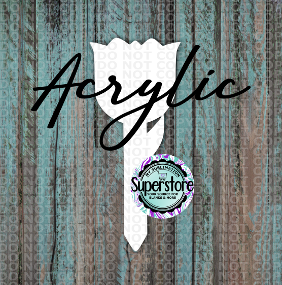 Clear Acrylic - Tulip Garden Stake - Sublimation Acrylic