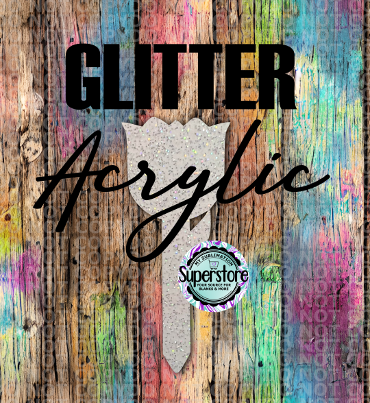 GLITTER - Tulip Garden Stake - Sublimation Acrylic