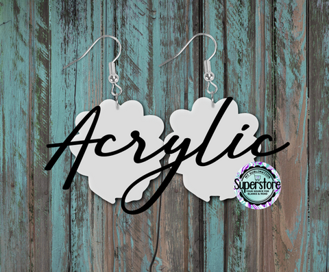 Clear Acrylic Turkey -  Earrings -  5 & 10 pairs 1.5 & 2 inch size - Sublimation Acrylic