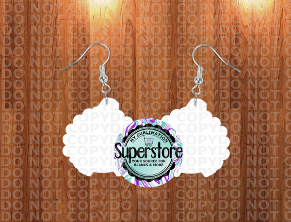 Turkey WITH Hat - earrings 2 sizes  1.5 / 2 inch -  BULK PURCHASE 10pair - Single sided MDF