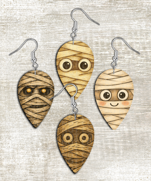 Digital Download - 4pc Mummy upside own tear design bundle - made for our blanks