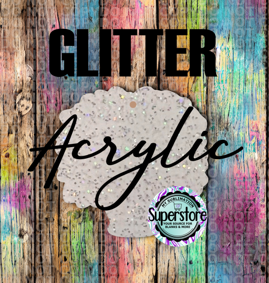 GLITTER Vase (generic) - With or Without Hole  - Sublimation Acrylic