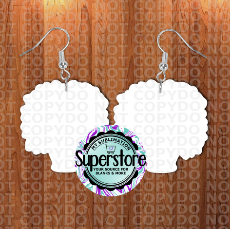 Vase (generic) - earrings 3 sizes 1 / 1.5 / 2 inch -  BULK PURCHASE 10pair - Single sided MDF