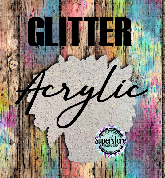 GLITTER  Patriotic Vase  - With or Without Hole  - Sublimation Acrylic