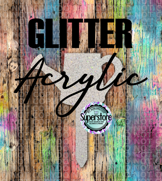 GLITTER - Watering Can Garden Stake - Sublimation Acrylic