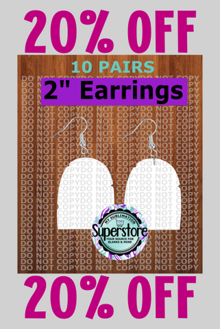 Gravestone - earrings size 2 inch - BULK PURCHASE 10pair