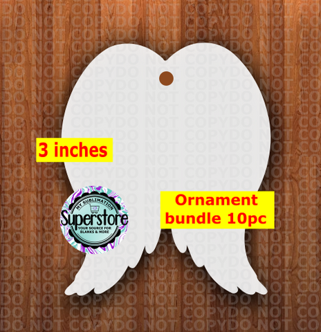 Double Wing - With Hole Bundle - ornament bundle price - MDF sublimation blanks