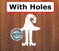 Witch hat with legs - WITH holes - Wall Hanger - 5 sizes to choose from - Sublimation Blank