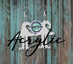 Clear Acrylic Witch Hat With Legs -  Earrings -  5 & 10 pairs 1.5 & 2 inch size - Sublimation Acrylic