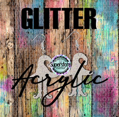 Glitter Acrylic Witch Hat With Legs -  Earrings - 5 & 10 pairs 1.5 & 2 inch size - Sublimation Acrylic