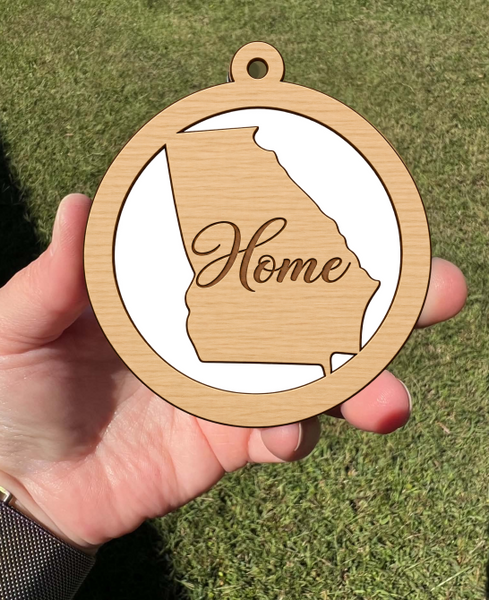 Georgia Home State WOOD & Sublimation Combo (3 sizes & 4 wood colors)