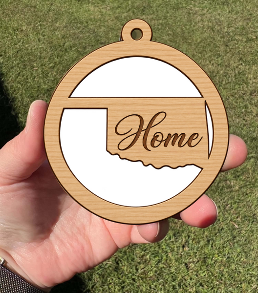 Oklahoma Home State WOOD & Sublimation Combo (3 sizes & 4 wood colors)