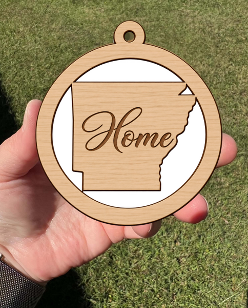 Arkansas Home State WOOD & Sublimation Combo (3 sizes & 4 wood colors)