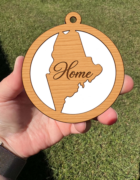 Maine Home State WOOD & Sublimation Combo (3 sizes & 4 wood colors)