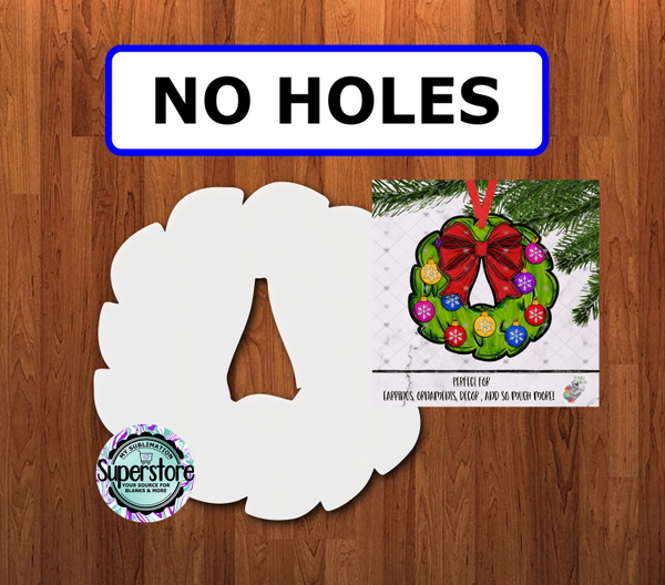 Bow Wreath - NO holes - Sublimation Blank MDF