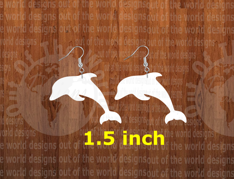 Dolphin earrings size 1.5 inch - BULK PURCHASE 10pair