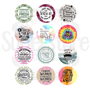 Digital download - 12pc Inspirational Quote Round Bundle -made for our blanks