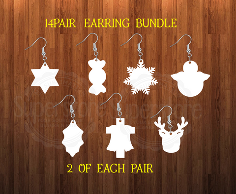 14 pair earring bundle - single sided only