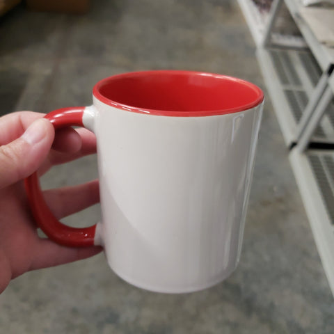 Red and white mug for sublimation