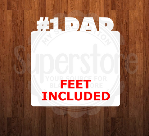 #1 DAD frame withOUT holes (includes feet) - 3 different sizes use drop down bar -  Sublimation Blank MDF Single Sided