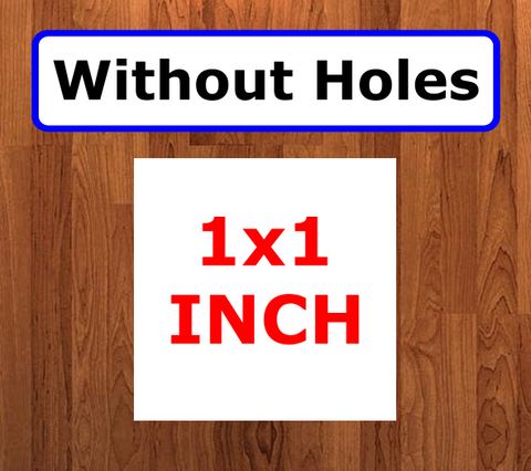 NO HOLES - 20pc Square corners 1x1 square - Sublimation Blanks