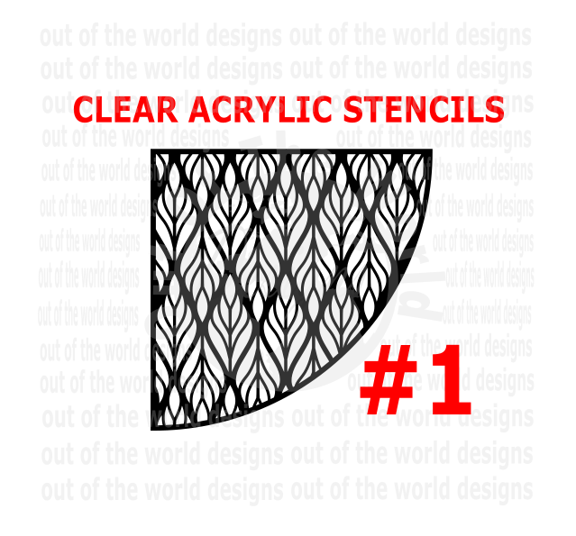 Clear Acrylic Stencils - Great for bleaching or painting