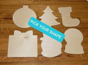 Christmas 11 inch Wood Blank For Painting ( Pick your blank )