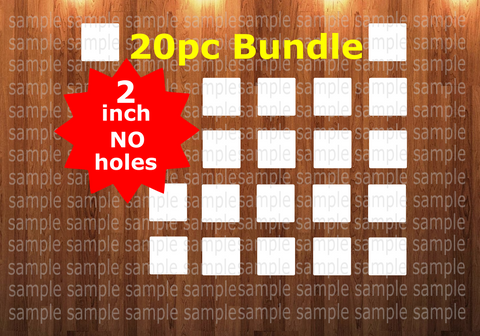 20pc bundle - 2 inch Square (great for badge reels & hairbow centers)