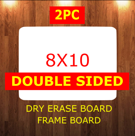 8x10 inch round corners square NO HOLES -  Sublimation Blank MDF - 1 sided - 2 sided
