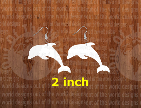Dolphin earrings size 2 inch - BULK PURCHASE 10pair