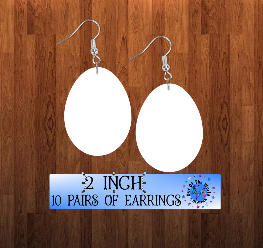Egg earring size 2 inch - BULK PURCHASE 10pair