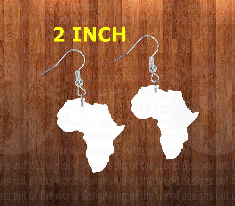 Africa earrings size 2 inch - BULK PURCHASE 10pair