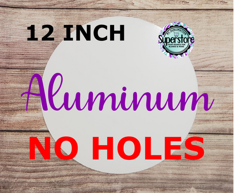 WITHOUT holes - Metal sign 12 inch round