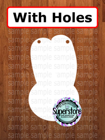 Bunny head - WITH holes - Wall Hanger - 6 sizes to choose from - Sublimation Blank