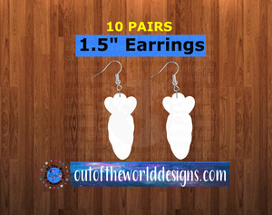 Carrot earrings size 1.5 inch - BULK PURCHASE 10pair