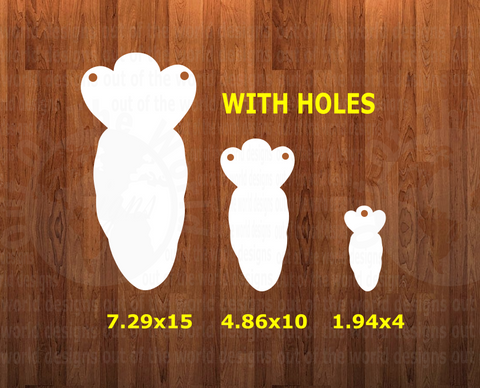 WITH HOLES - Carrot - Wall Hanger - 3 sizes to choose from -  Sublimation Blank  - 1 sided  or 2 sided options